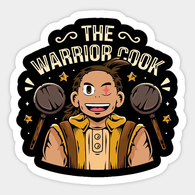 Warrior Cook Sticker by Alundrart